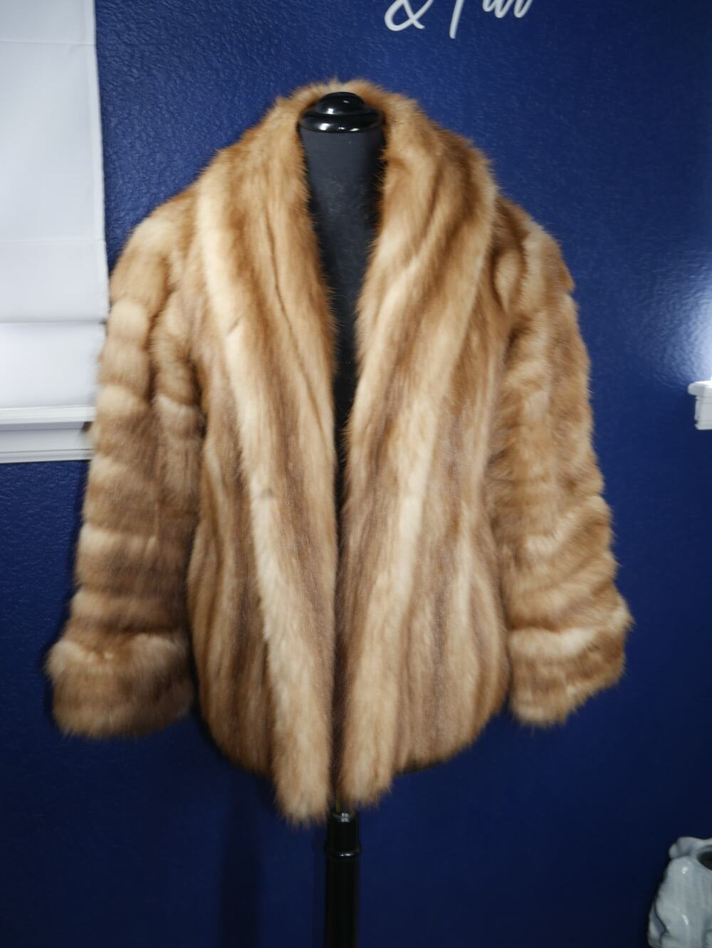 Stunning Golden Sable Marten Fur Coat Jacket